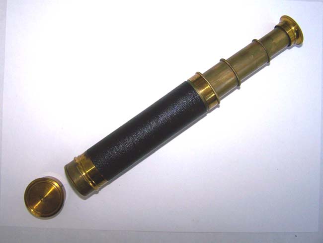 A very nice example of a small Civil War era three-draw pocket Telescope